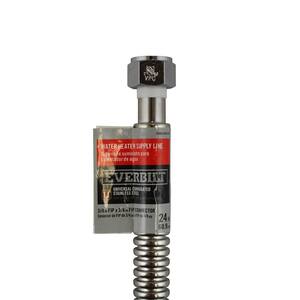 3/4 in. FIP x 3/4 in. FIP x 24 in. Corrugated Stainless Steel Water Connector