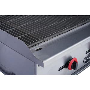 36 in. Gas Cooktop Charbroiler in Stainless Steel with 3 Burners