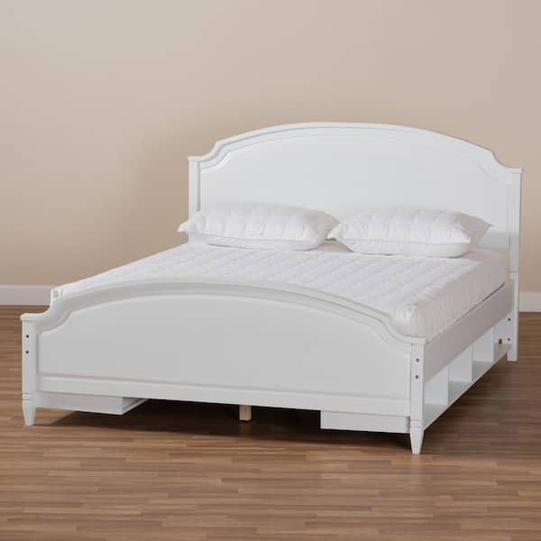 Baxton Studio Elise White Full Platform Storage Bed 168 10827 HD