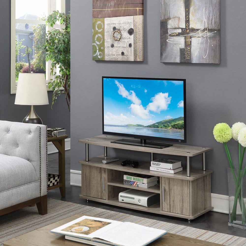 Monterey Sandstone Wood 48" TV Stand with Cabinet Storage