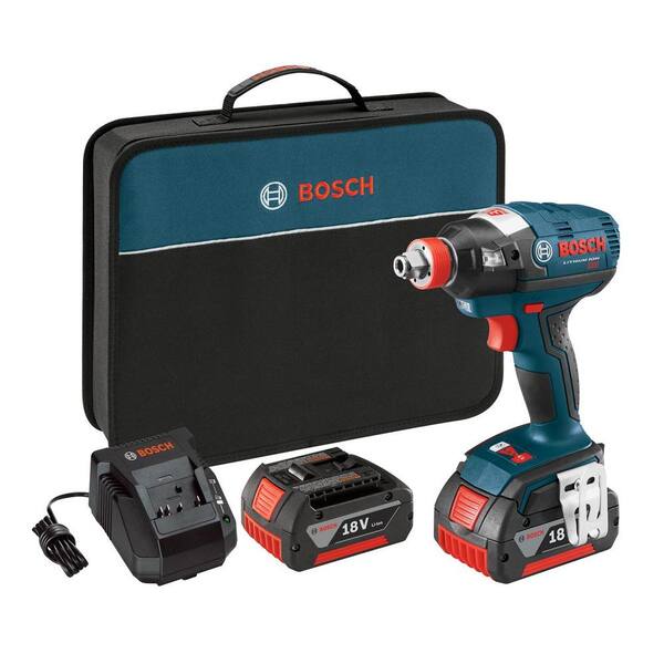 Bosch 18 Volt Lithium-Ion Cordless Electric 1/2 in. Variable Speed Brushless Socket-Ready Impact Driver Kit
