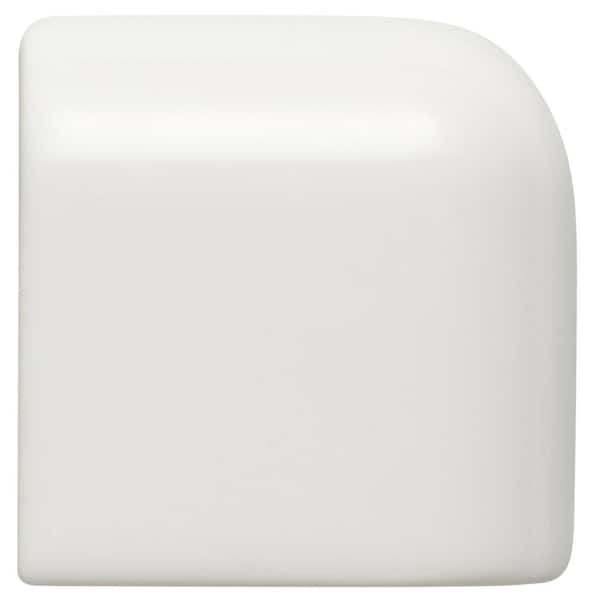 Daltile Restore Bright White 2 in. x 2 in. Glazed Ceramic Mudd Bullnose Trim Tile (0.02 sq. ft./each)