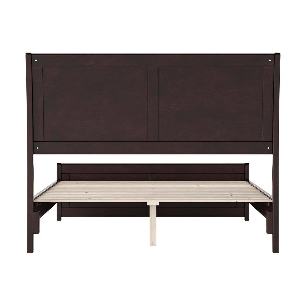 Valencia Espresso Full Wood Sleigh Platform Bed with Slats