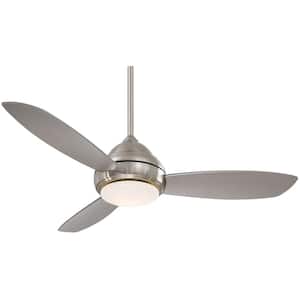 Concept I 52 in. Integrated LED Indoor Brushed Nickel Ceiling Fan with Light with Remote Control