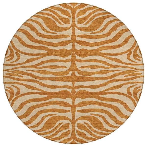 Addison Rugs Chantille Machine Washable Indoor/Outdoor Abstract ACN1042 Paprika 8 ft. x 8 ft. Area Rug