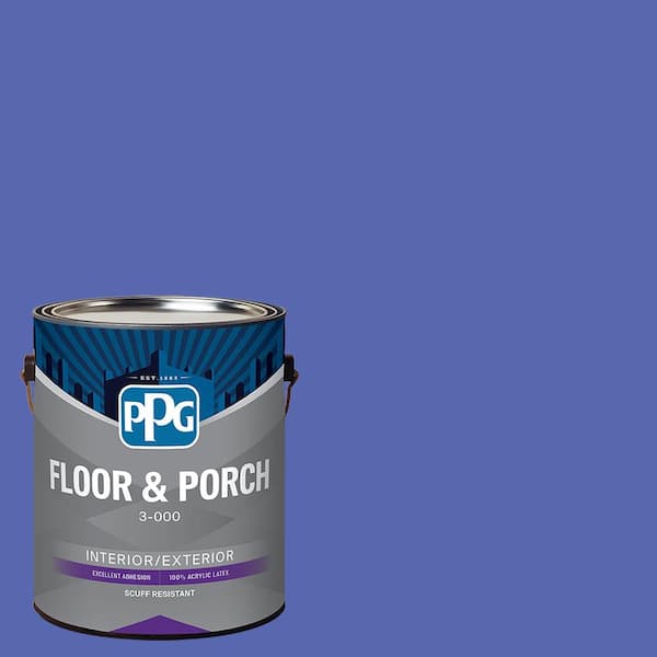 PPG 1 gal. PPG1246-7 Blue Calico Satin Interior/Exterior Floor and Porch Paint
