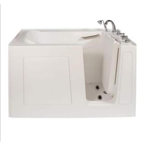 Homeward Bath Avora Bath 60 in. x 30 in. Air Bath Walk-In Bathtub in White with Wet and Dry Vibration Jets, Right Drain