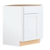 Hampton Bay Courtland 36 in. W x 36 in. D x 34.5 in. H Assembled Shaker Sink Base Kitchen Cabinet in Polar White CSB36-CSW
