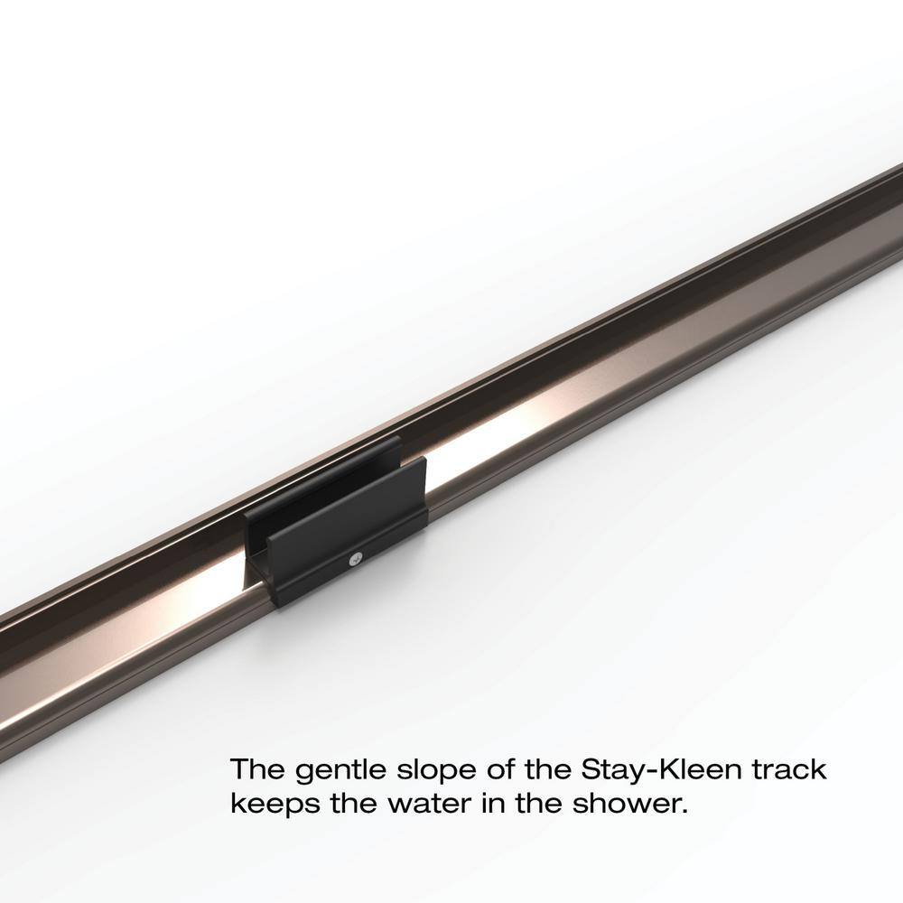 Oil Rubbed Bronze Clear Glass Sliding Tub Door, 57-59 in. Wide