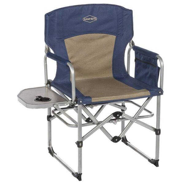 compact folding chair with side table