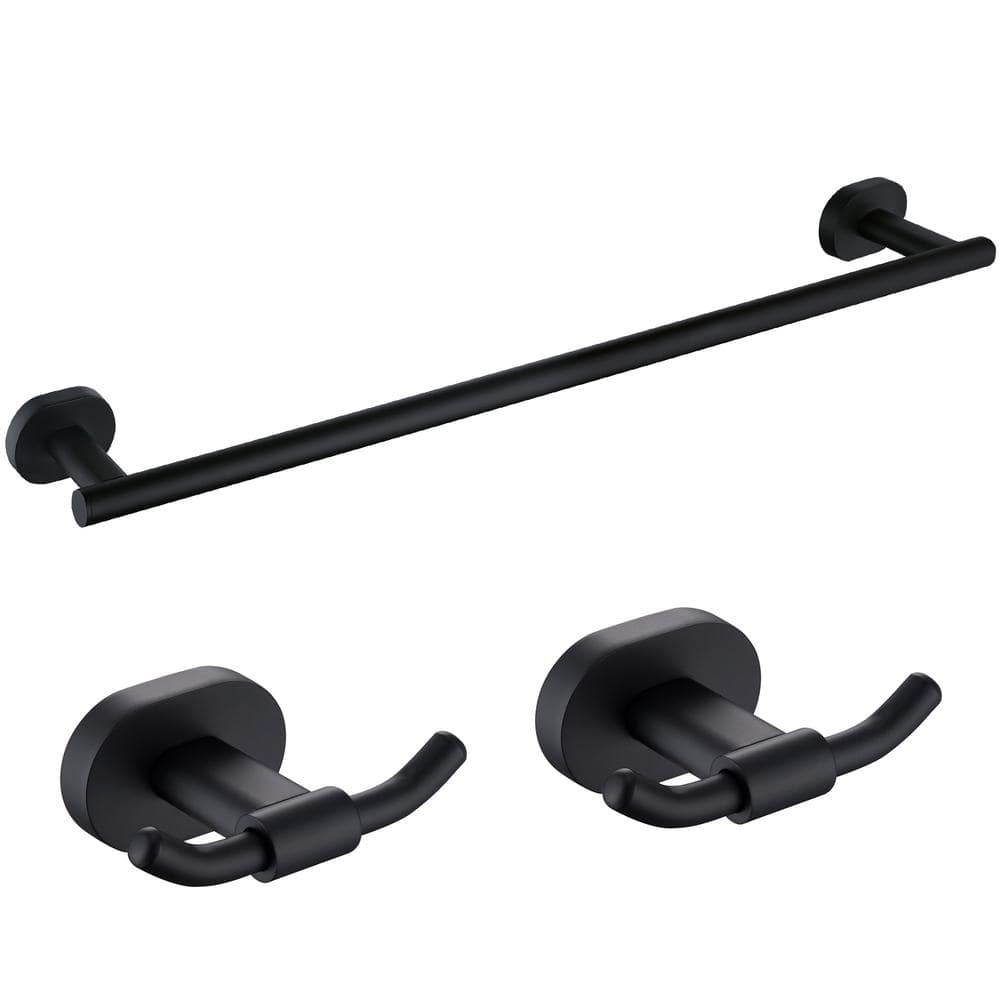 3 -Piece Bath Hardware Set with Mounting Hardware in Matte Black price history on PriceWatchPro