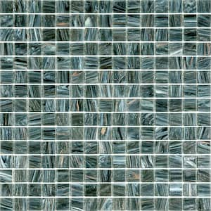 Celestial Glossy Cosmic Gray 12 in. x 12 in. Glass Mosaic Wall and Floor Tile (20 sq. ft./case) (20-pack)