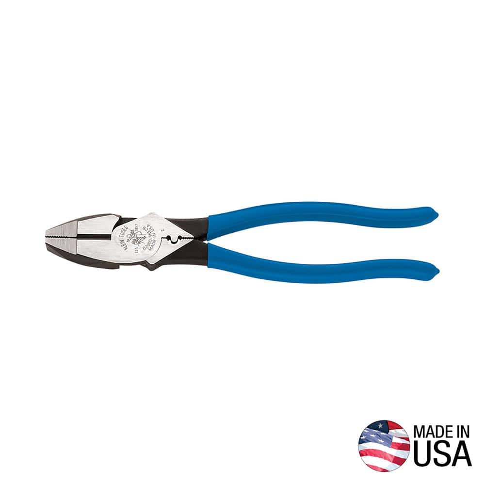 Klein Tools 9 in. Heavy Duty Side Cutting Crimping Pliers D2000-9NECR - The  Home Depot