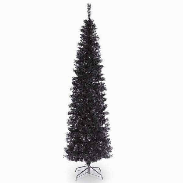 National Tree Company 7 ft. Black Tinsel Tree