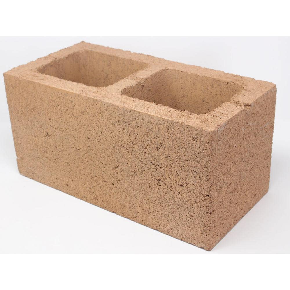 Southwest Block 8 in. x 8 in. x 16 in. Tan Smooth Standard Concrete Block -  Medium Weight Sandstone 000880001 - The Home Depot