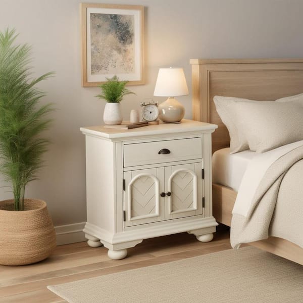 Unbranded Addison 1-Drawer Nightstand in White