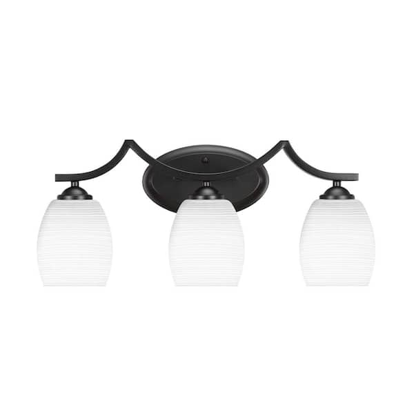 Unbranded Cleveland 21.75 in. 2-Light Matte Black Vanity Light