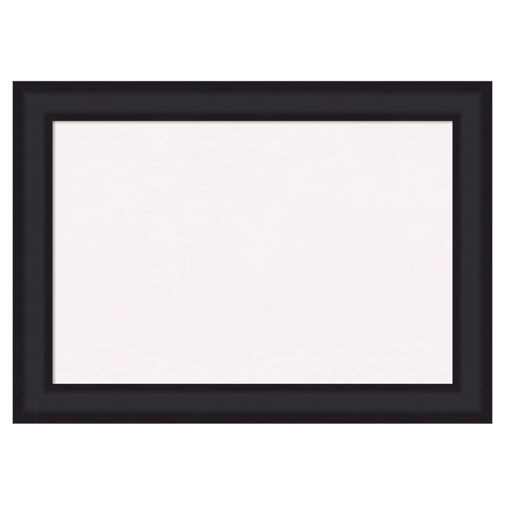 Amanti Art Oliver Black Narrow 21 in. x 15 in. Wood Framed White Cork ...