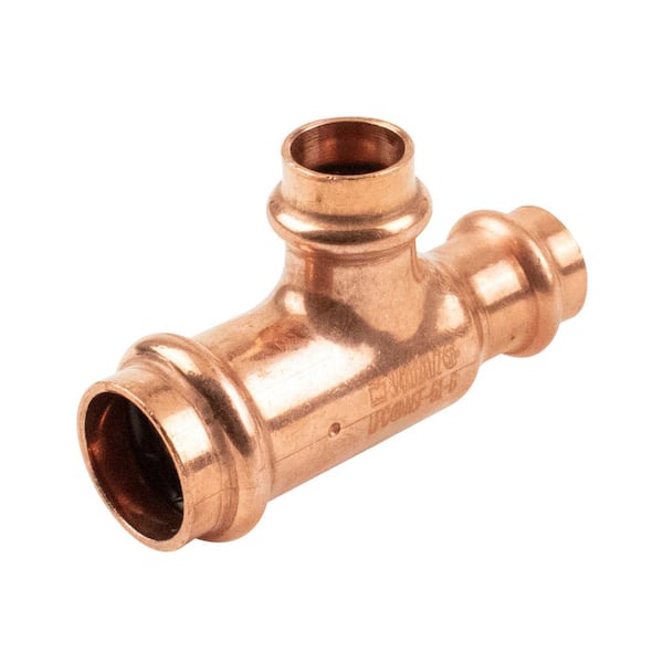 Streamline 1 in. x 3/4 in. x 1 in. Copper Press Pressure Tee Fitting