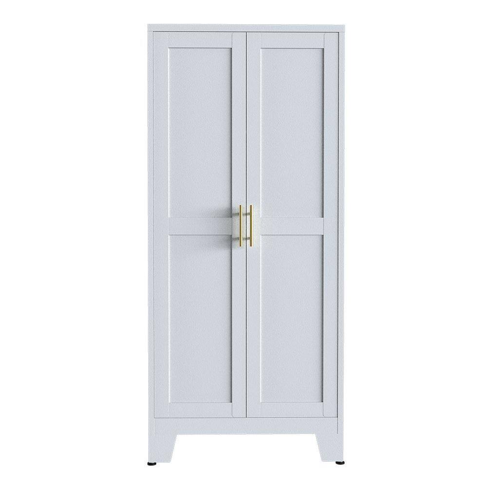 27.55 in. W x 13.78 in. D x 61 in. H Bathroom White Linen Cabinet