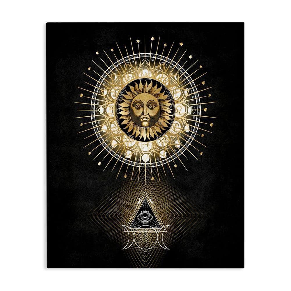 Astral Symbols & Sun by Oliver Jeffries Unframed Religious Graphic Art Print 20 in. x 16 in.