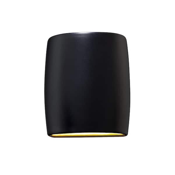 Justice Design Ambiance 1-Light Carbon Matte Black Wall Sconce