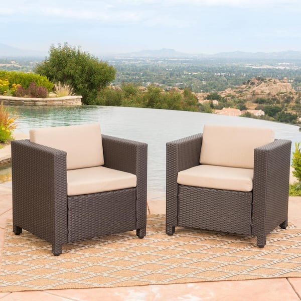 Outdoor Furniture Puerta Wicker Club Chair Noble House Puerta