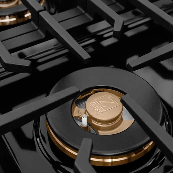 Autograph 48 in 6.7 cu. ft. Gas Range with 8-Burner DuoPro Cooktop and Dual Oven in Satin with Black Matte and Champagne