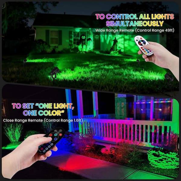 BeamBox 1000 Lumens RGBW LED Spot Light Plug-in 120V Remote