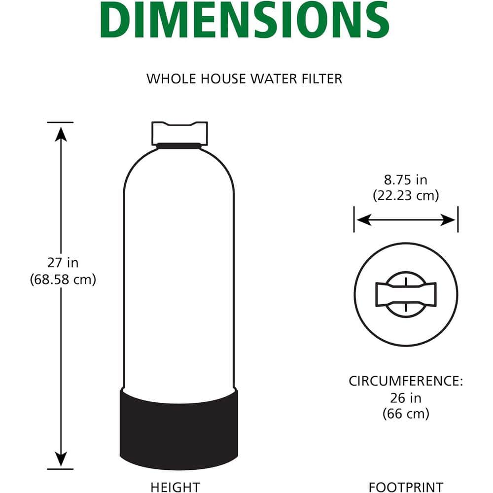 Black Salt-Free Whole House Water Descaler System