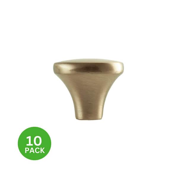 10-Pack Lancaster 1-1/8 in. (29 mm) Classic Satin Brass Round Cabinet Knob