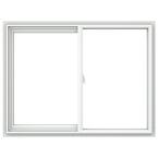 JELD-WEN 56 in. x 32 in. V-2500 Series White Left-Handed Vinyl Sliding ...