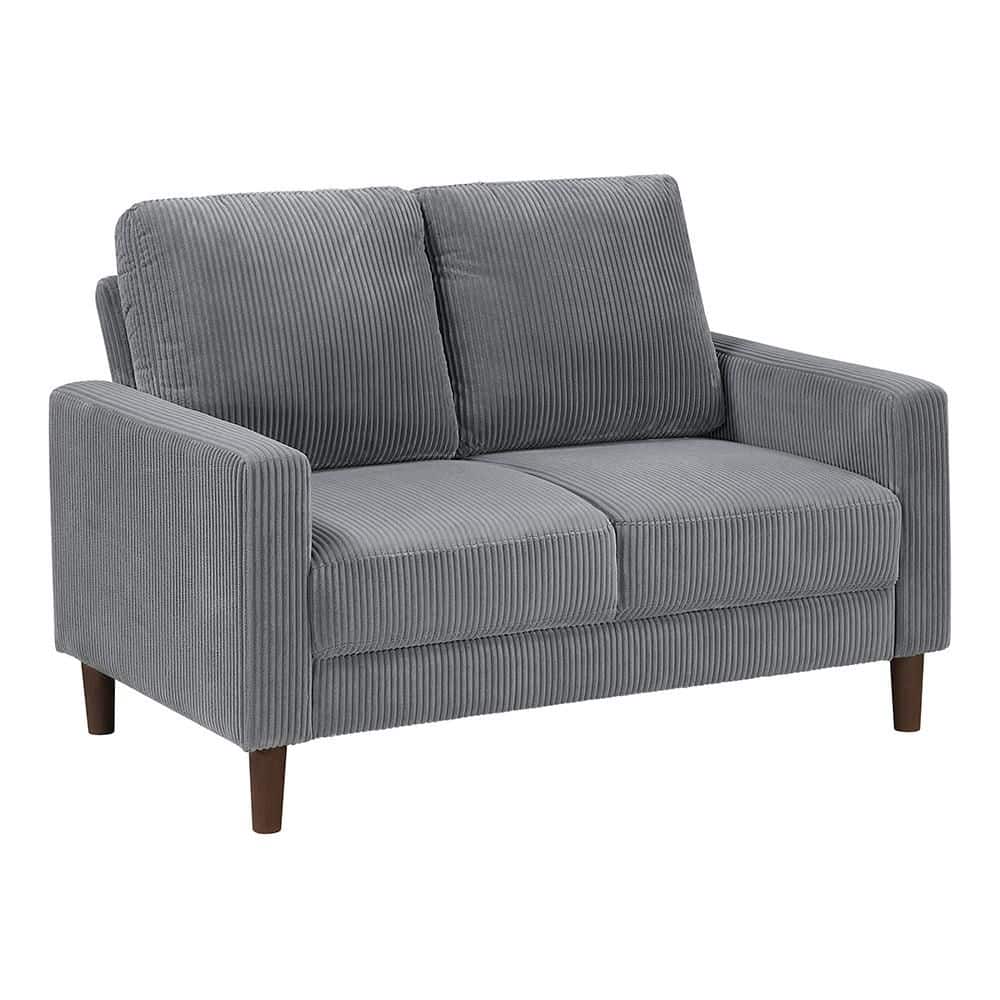 Mackay 54.5 in. W Gray Corduroy Fabric Upholstery 2-Seater Loveseat price history on PriceWatchPro