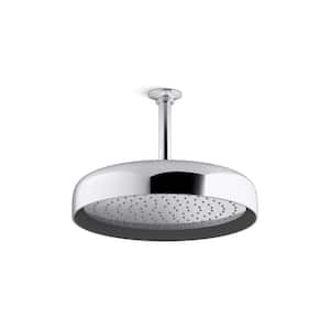 Statement Round 1-Spray Patterns 1.75 GPM 12 in. Ceiling Mount Rainhead Fixed Shower Head in Vibrant French Gold