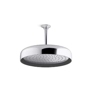 Statement Round 1-Spray Patterns 2.5 GPM 12 in. Ceiling Mount Rainhead Fixed Shower Head in Vibrant Titanium