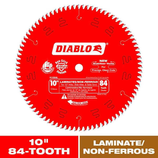 DIABLO 10 in. x 84-Tooth Laminate/Aluminum/Plastics Circular Saw Blade