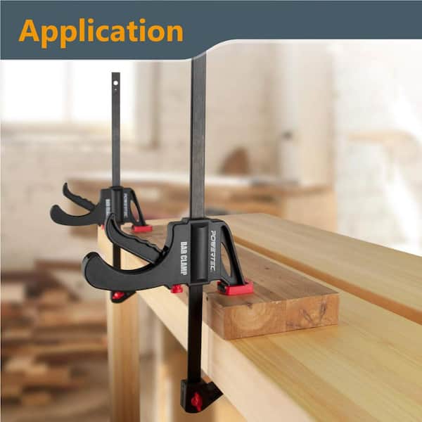 36 in. Quick Release Bar Clamp with 42 in. Spreader, Ratcheting Bar Clamp, 2-Pack