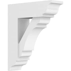 3 in. x 14 in. x 12 in. Olympic Bracket with Traditional Ends, Standard Architectural Grade PVC Bracket