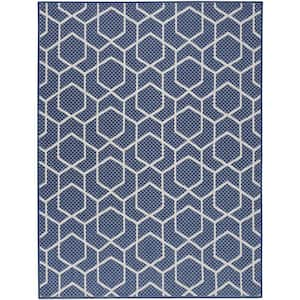 Horizon Navy 5 ft. x 7 ft. Indoor/Outdoor All-Over design Contemporary Area Rug