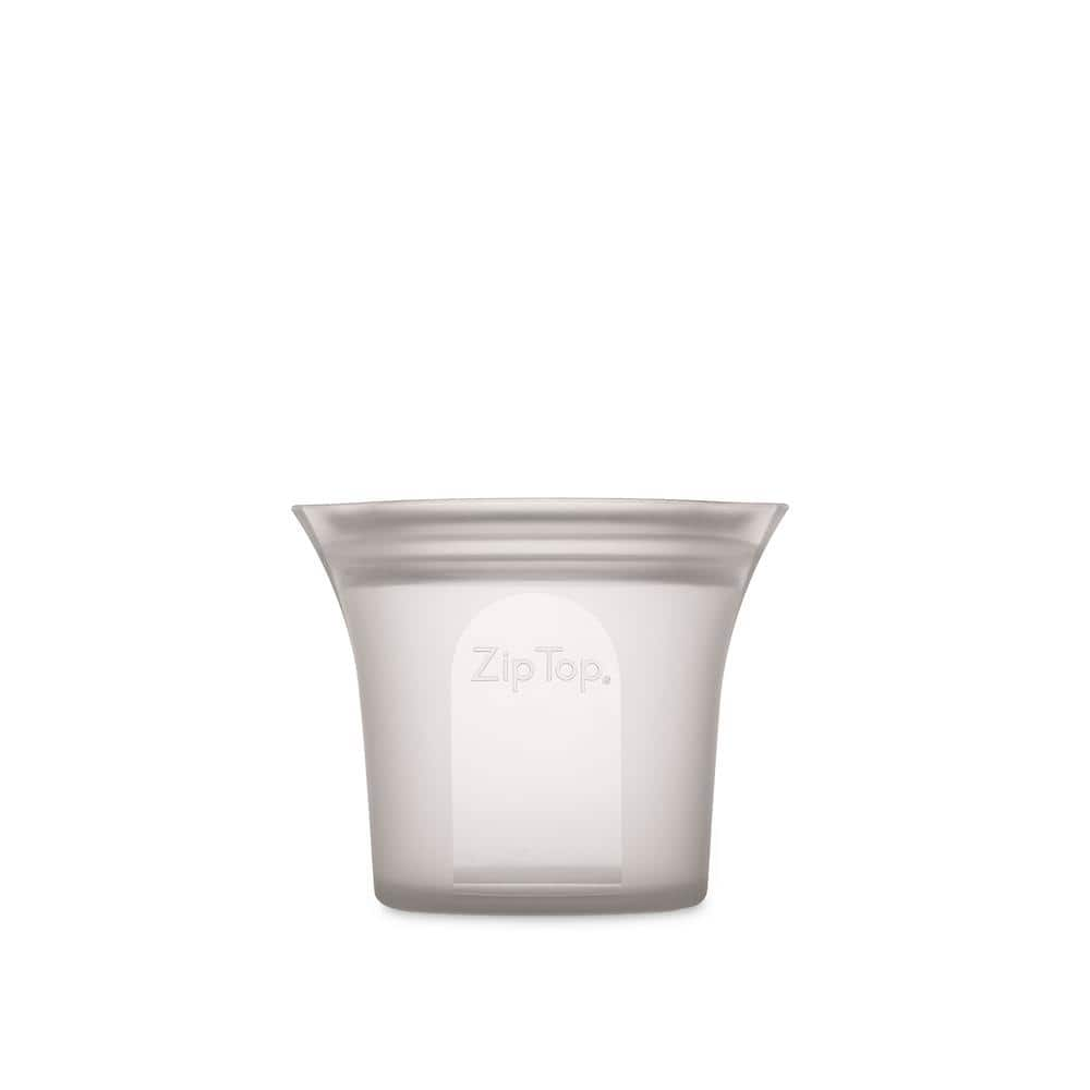 Zip Top 16 oz. Gray Reusable Silicone Small Dish Zippered Storage Container  Z-DSHS-02 - The Home Depot