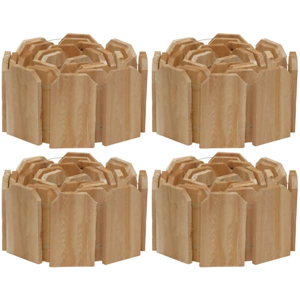 120 in. L x 0.75 in. W Cedar Wood Lawn Edging (4-Pack, 480 in. L Total)