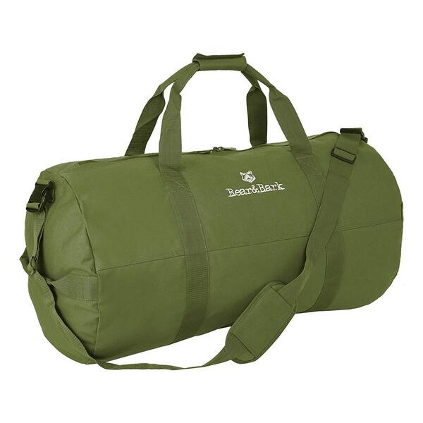 Bear&Bark 38 x 20 in. Military Travel Duffel Bag with Adjustable Strap, Green