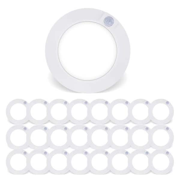 7.72 in. Integrated LED Flush Mount Indoor Motion Sensor Light 120V CRI90 10W 3000K, Closet Motion Sensor Light 24-Pack