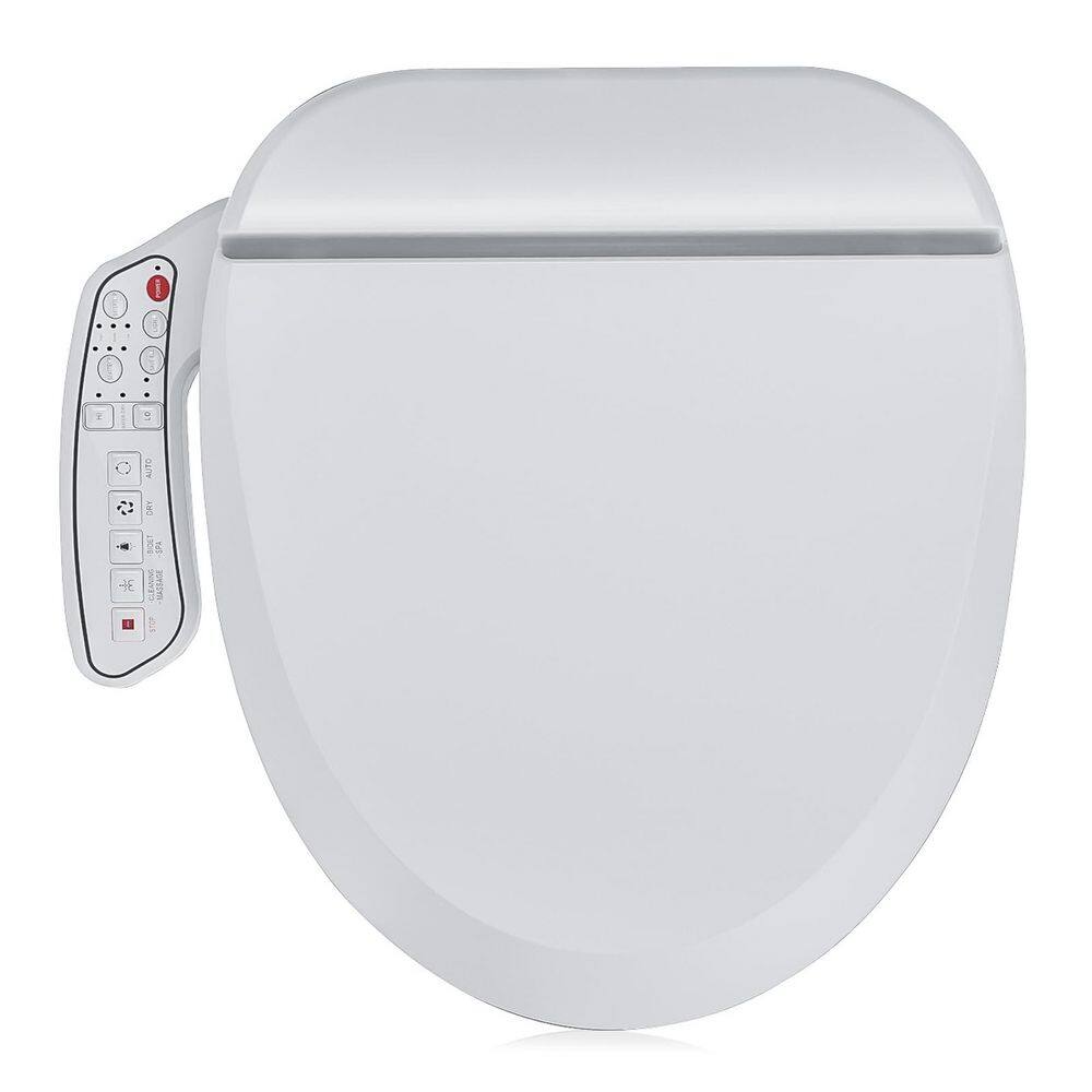 Elongated Smart Bidet Toilet Seat with Heated Water, Warm Air Dryer, LED Nightlight, Vortex Wash in White price history on PriceWatchPro