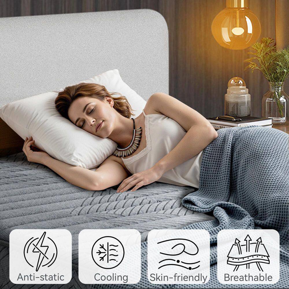 Cooling Innerspring Queen Medium Memory Foam 10 in. Bed-in-a-Box Mattress - thumbnail 8
