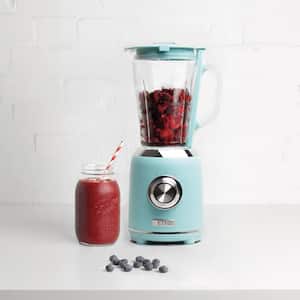 Heritage 56 oz. 5-Speed Turquoise Blender with Dual Safety Lock Jug
