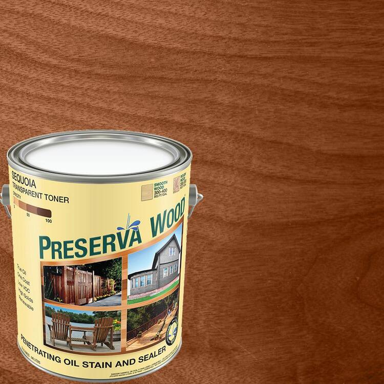 Preserva Wood 1 gal. OilBased Sequoia Exterior Stain and Sealer Home Depot