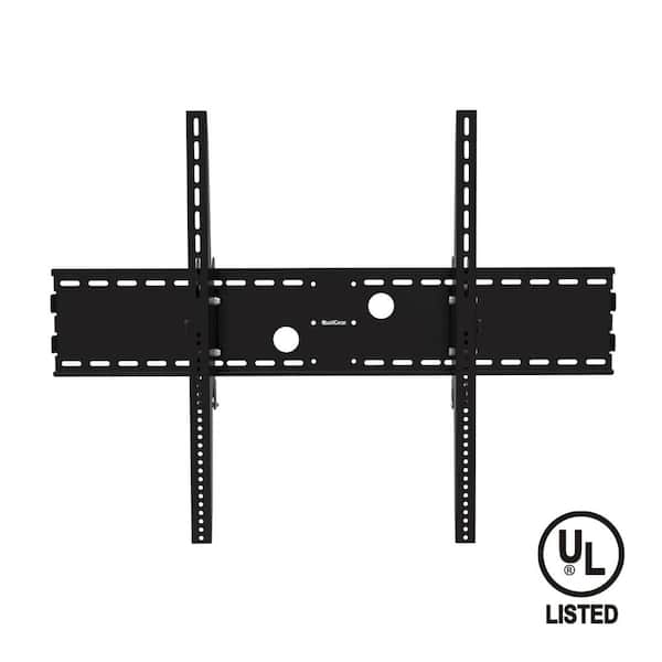 QualGear Heavy Duty Tilting TV Wall Mount for 60 in. - 100 in. Flat Panel and Curved TVs, Black [UL Listed]