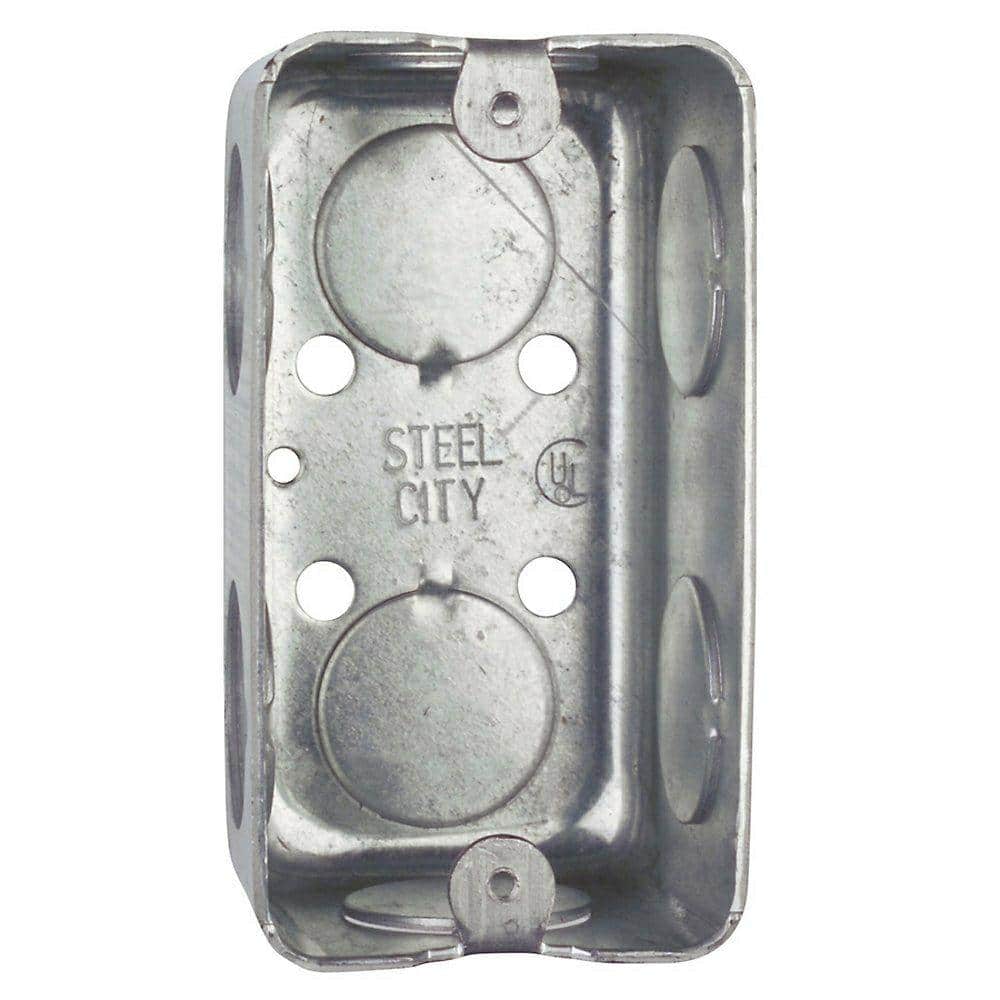 Steel City 4 in. 2-1/8 in. Handy Box with 3/4 in. Knockouts 5836134-25R -  The Home Depot