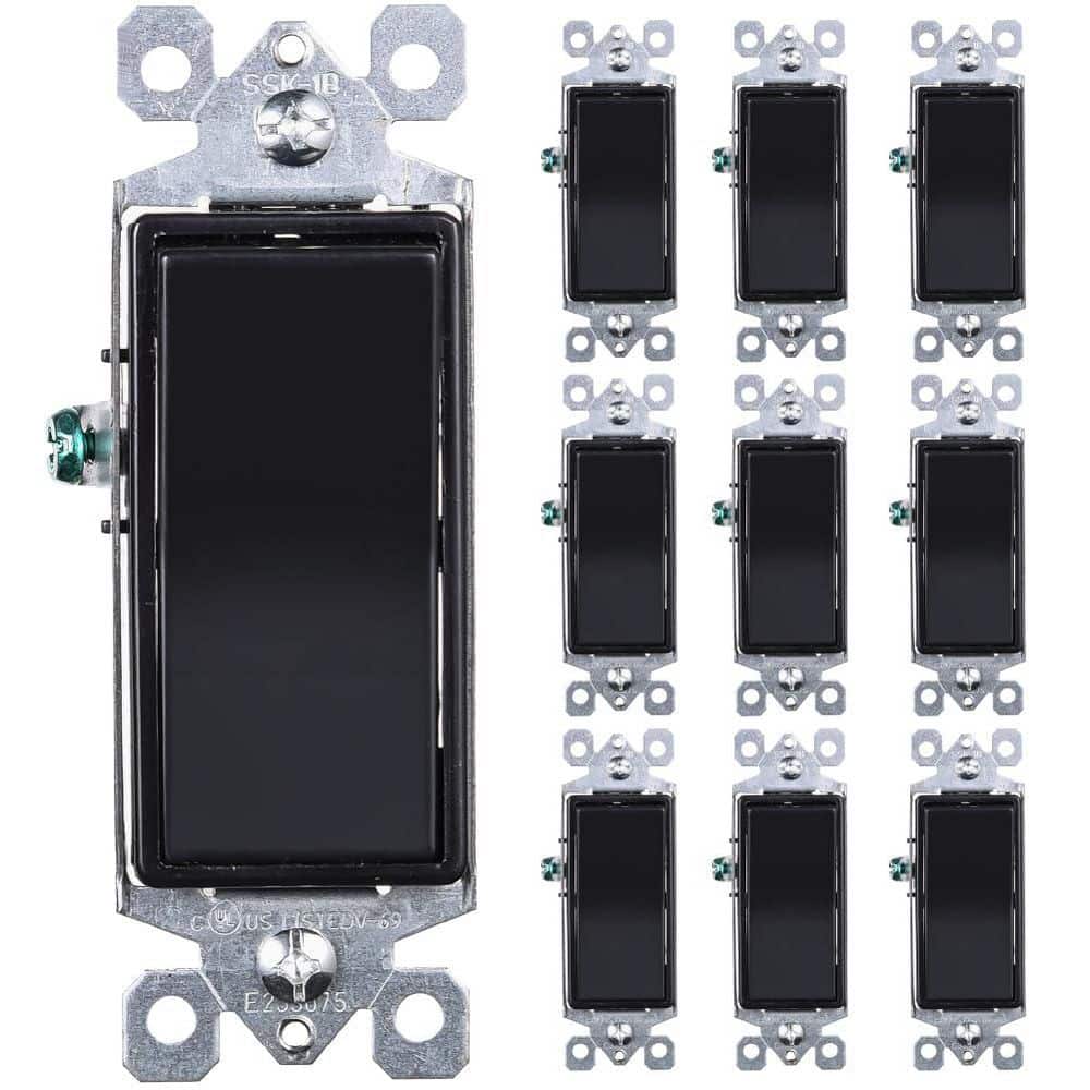 Faith Decorator 15 Amp 3-Way Paddle/Rocker Wall Light Switch in